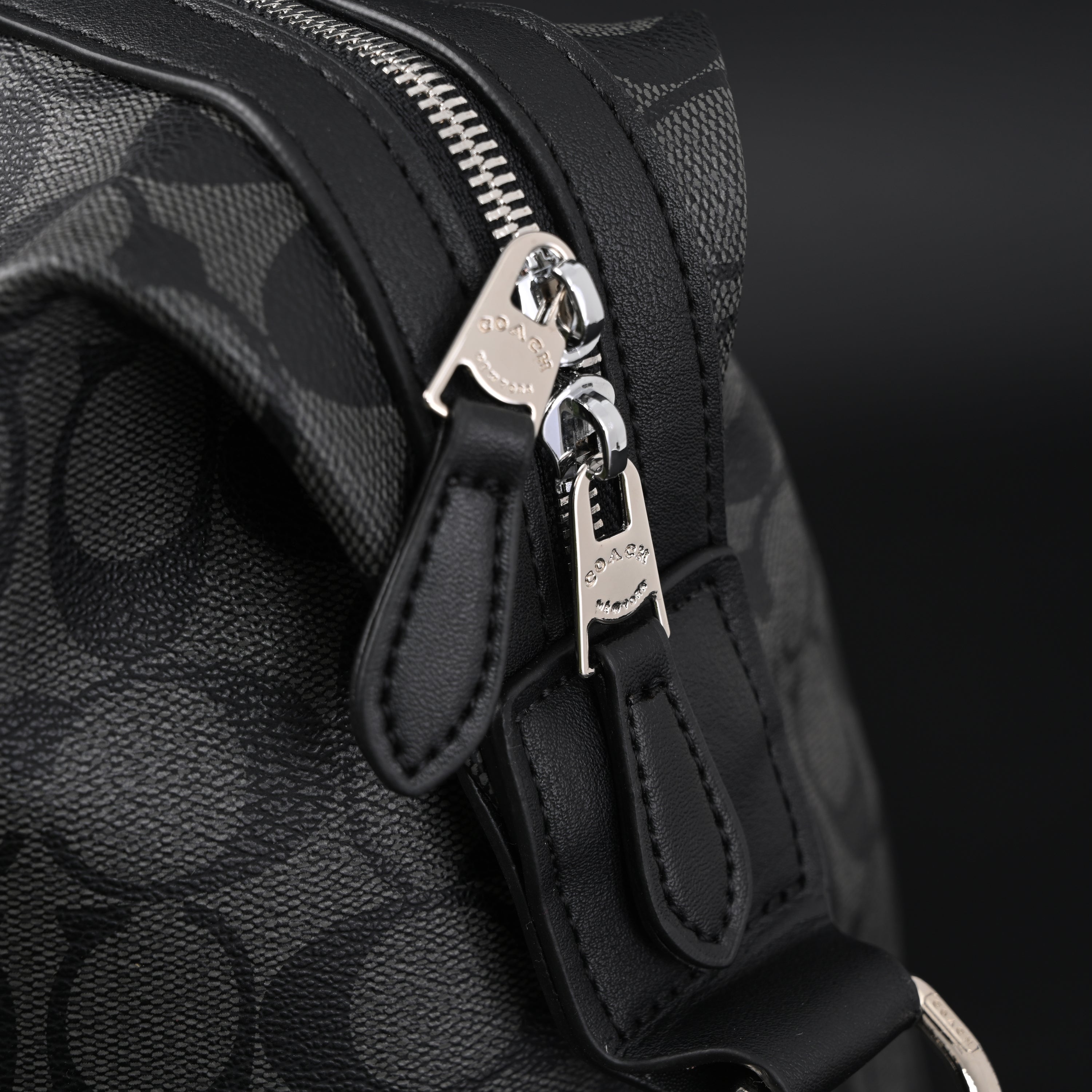 Coach Metropolitan Duffel Bag in Signature Black Canvas